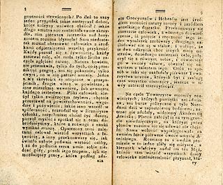 Rozprawa <em>O Towarzystwach Uczonych</em>, opublikowana w tomie pierwszym <em>Rocznika Towarzystwa Naukowego z Uniwersytetem Krakowskim połączonego</em> z roku 1817, strony 8-9